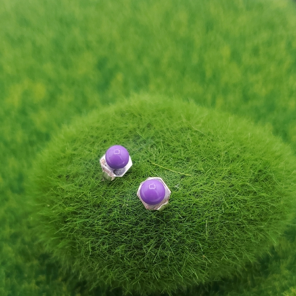 Dainty Purple Gloss Earrings E1031